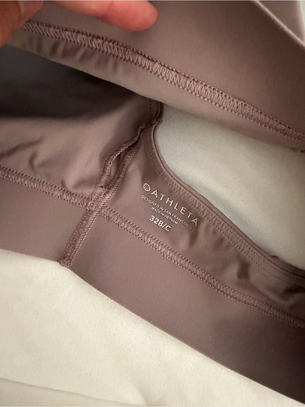 Athleta Racerback Sports Bra - Mauve - Picture 3 of 3
